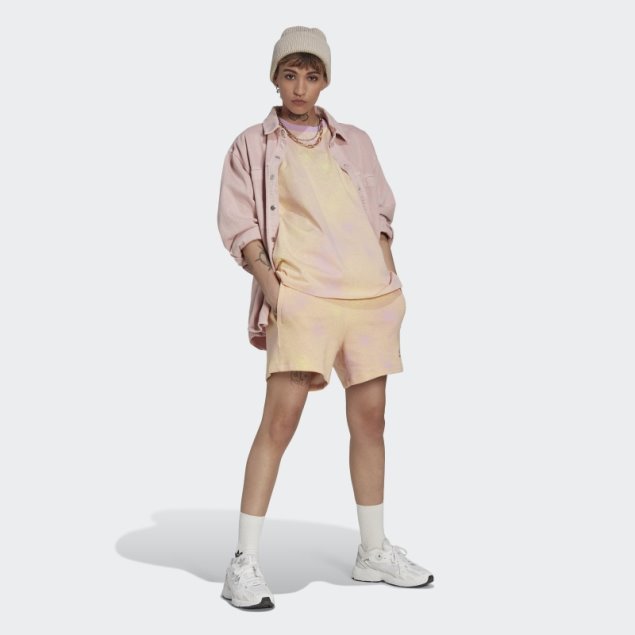 Adidas Allover Print Pantalones Cortos Sueltos Lila