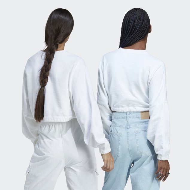 Sudadera Adidas Dance Crop Versatil Blanco