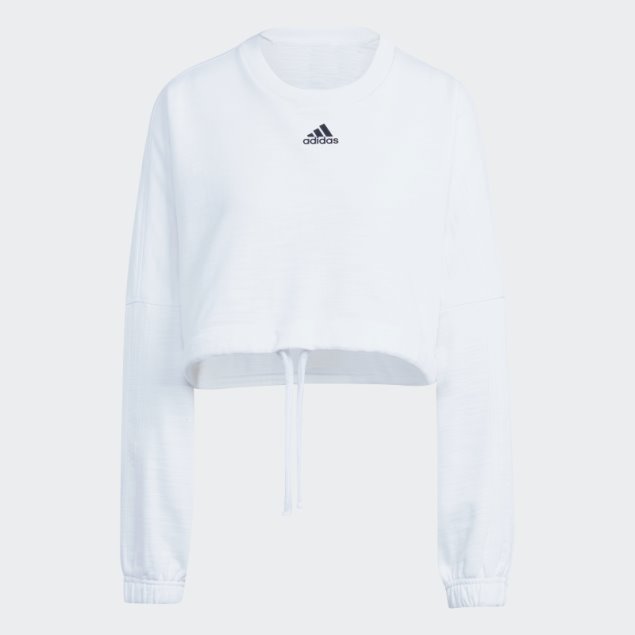 Sudadera Adidas Dance Crop Versatil Blanco