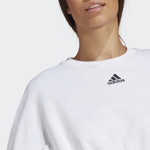 Sudadera Adidas Dance Crop Versatil Blanco