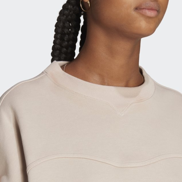 Elegante Adidas Lounge Fleece Sudadera Topo