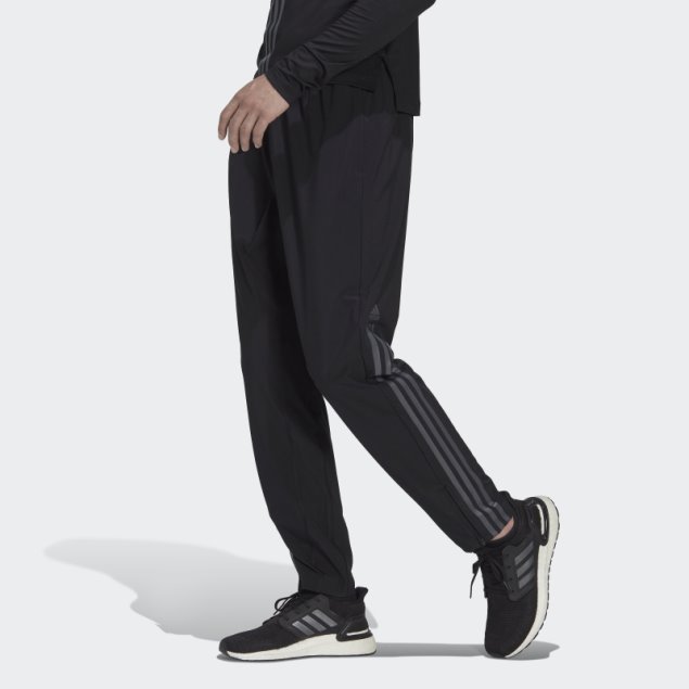 Pantalones Negros Con Cremallera Tejida Alphastrength De Adidas
