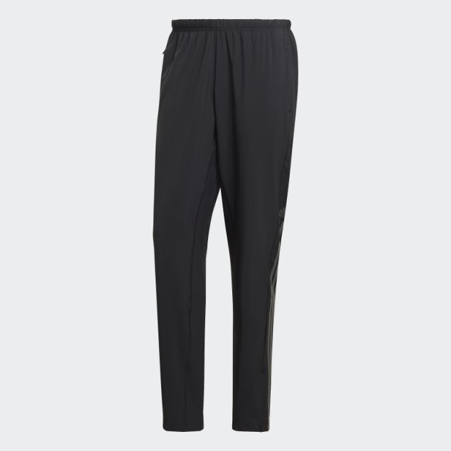 Pantalones Negros Con Cremallera Tejida Alphastrength De Adidas