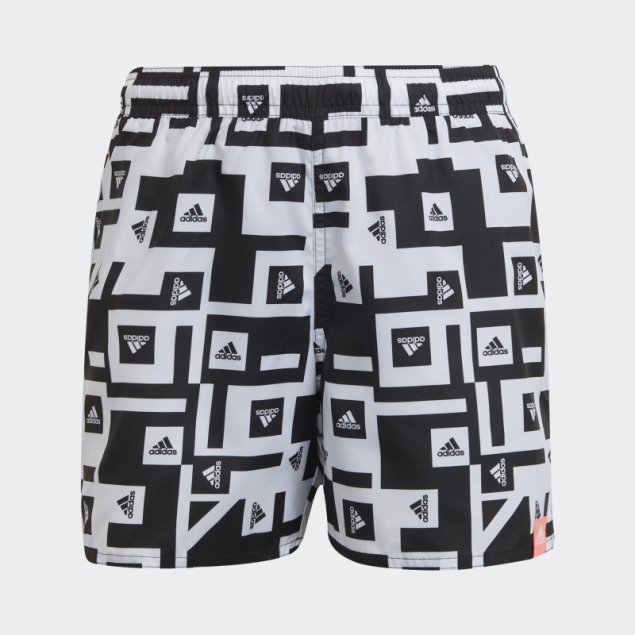 Shorts De Baño Negros Con Gráfico Adidas Must Have