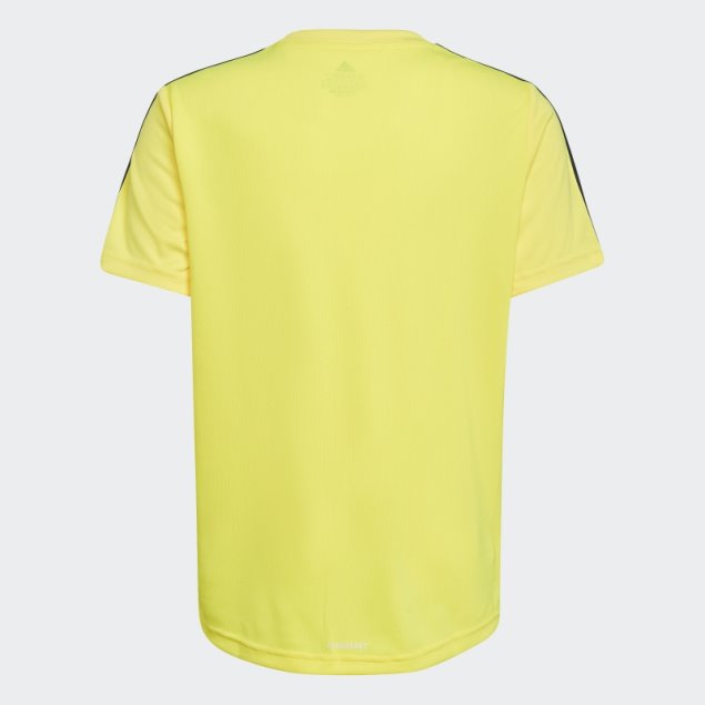 Camiseta Adidas Design 2 Move 3 Rayas Amarilla