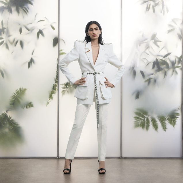 Pantalones De Traje De Sarga Blanca Adidas