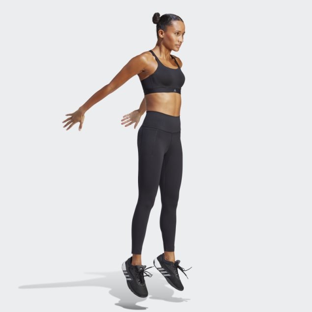 Sujetador De Entrenamiento De Alta Sujeción Adidas Tailored Impact Luxe Negro