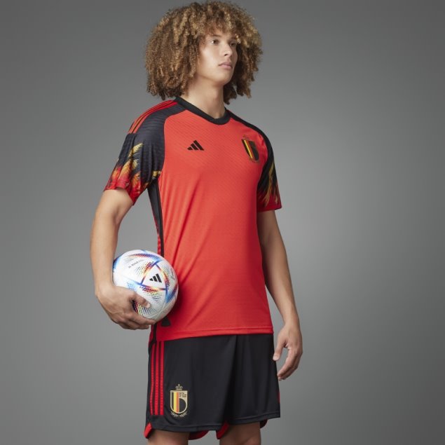 Camiseta Bélgica 22 Primera Equipación Autentico Rojo Adidas