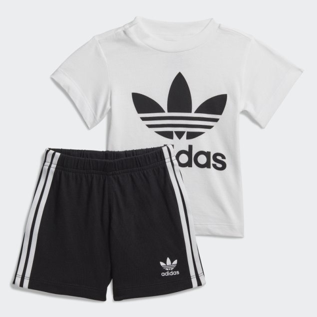 Camiseta Blanca Con Trifolio Adidas