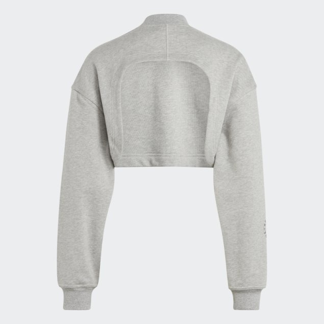 Sudadera Corta Adidas By Stella Mccartney Truecasuals Moda Gris Medio