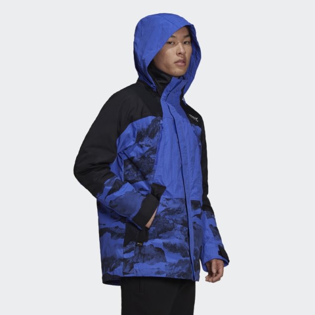Chaqueta De Exterior Con Estampado Block De Adidas Adventure De Ink Hot