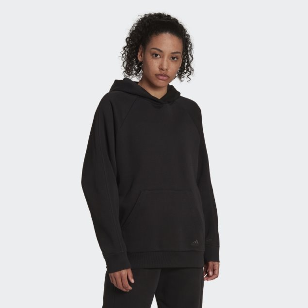 Adidas Sudadera Con Capucha Negra All Szn Fleece Boyfriend