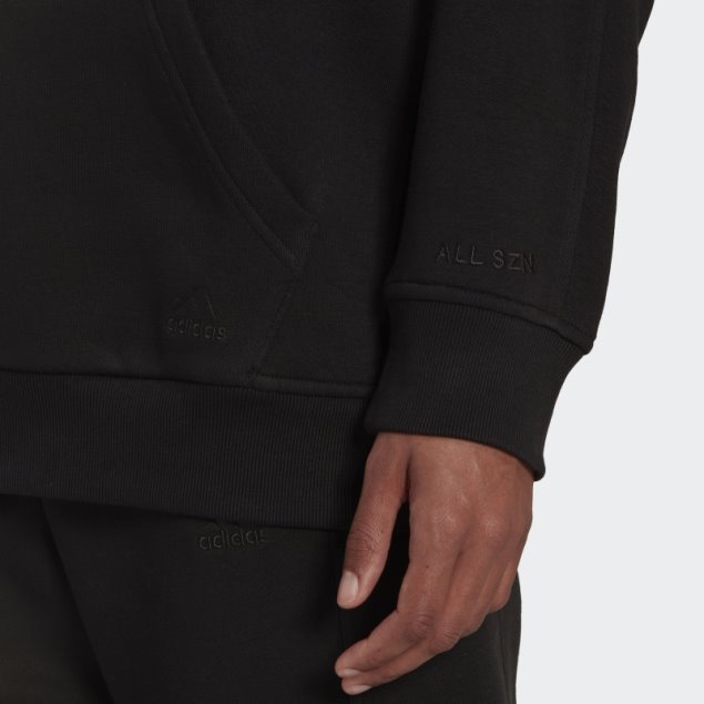 All Szn Fleece Boyfriend Sudadera Con Capucha Negro Adidas