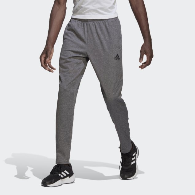 Pantalones Aeroready Game And Go Tapered Con Logo Pequeño Gris Adidas