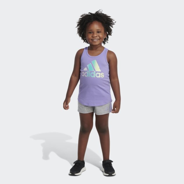 Conjunto Corto Tank Ft Chi Violeta Claro Adidas