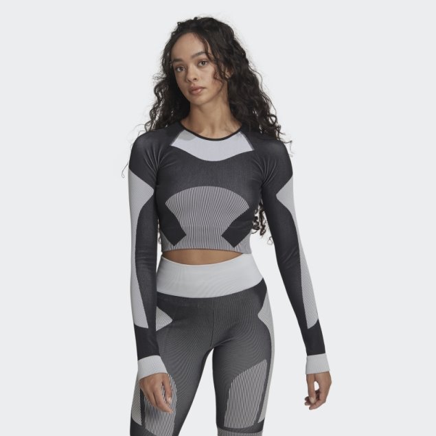 Adidas By Stella Mccartney Truestrength Yoga Crop Top Moda Negro