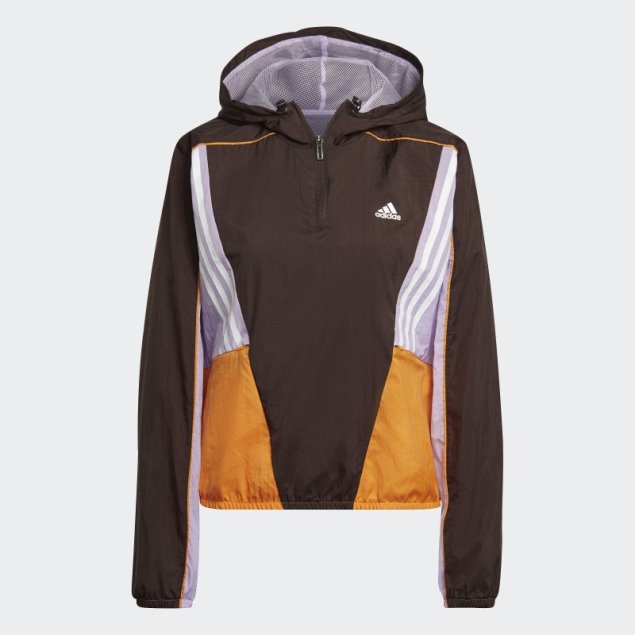 Sudadera Con Capucha Adidas Hyperglam Marrón Oscuro