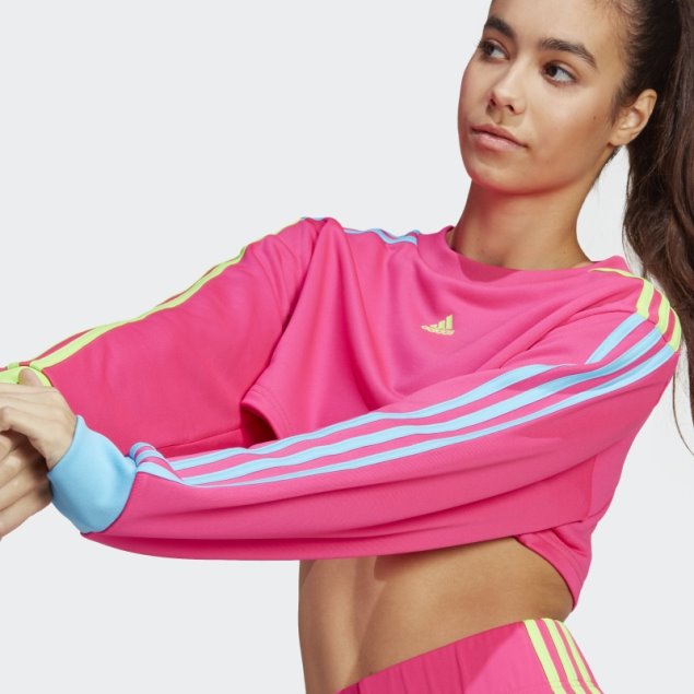 Sudadera Corta Kidcore Shock Rosa Adidas