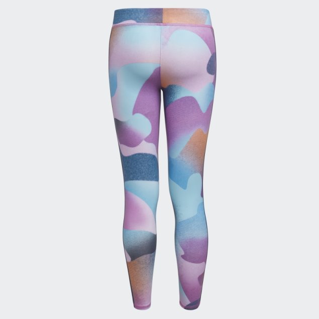 Medias De Algodón Con 3 Rayas Y Estampado Floral Lila De Adidas