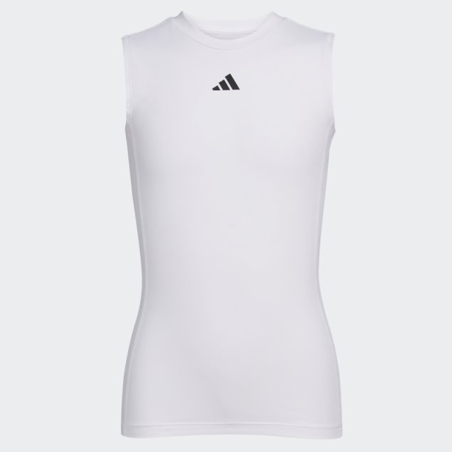 Top Sin Mangas Adidas Techfit Blanco