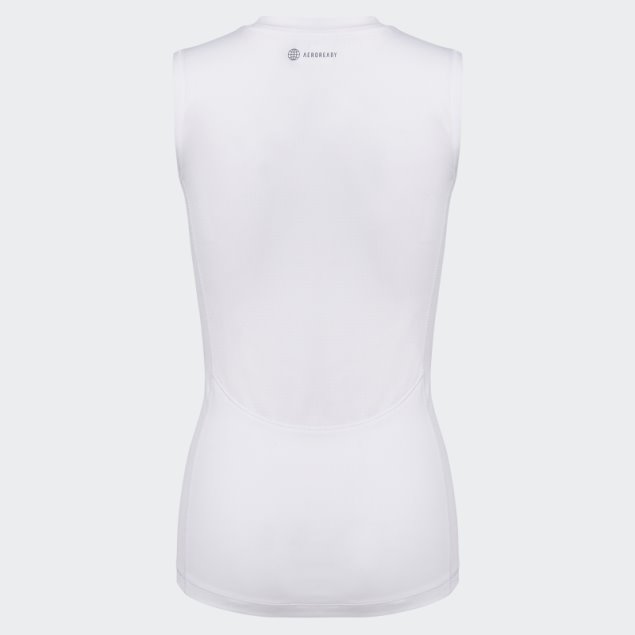 Top Sin Mangas Adidas Techfit Blanco