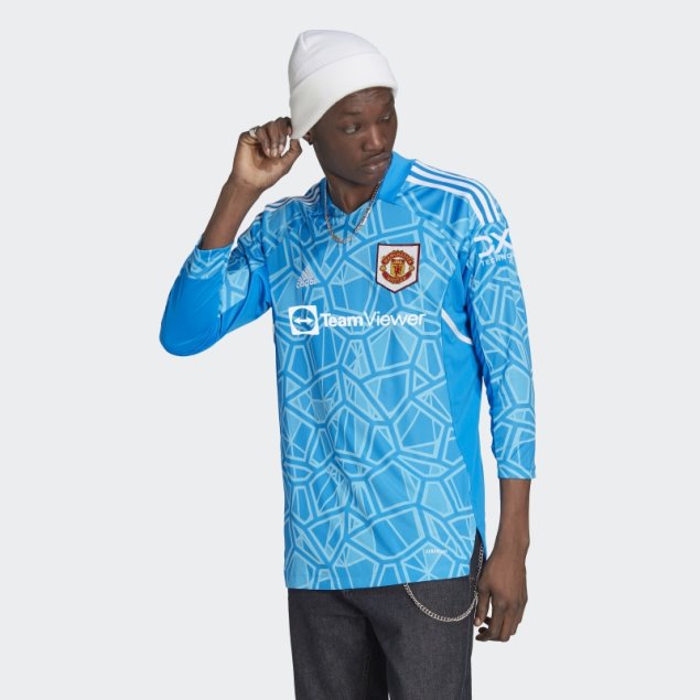 Camiseta Adidas Manchester United 22/23 Primera Arquero Azul Rush