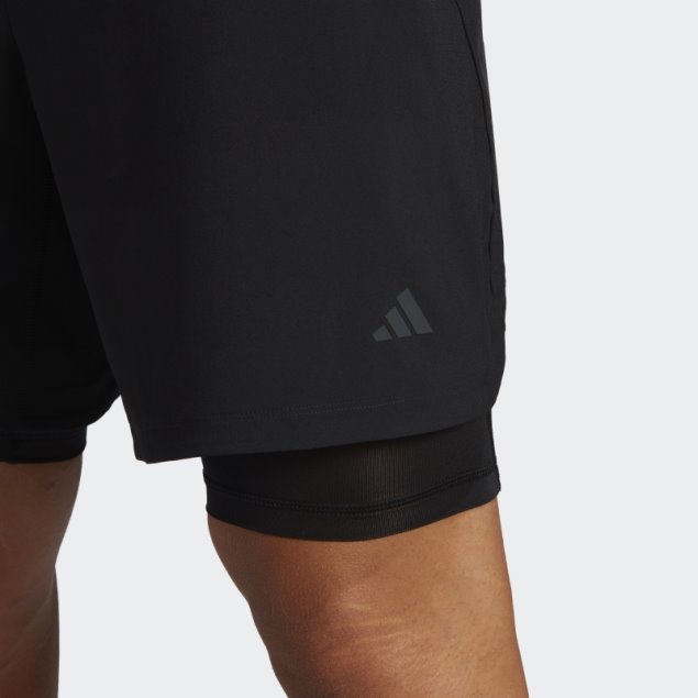 Pantalones Cortos Adidas Yoga Training 2 En 1 Negro
