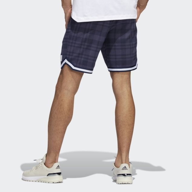 Pantalones Cortos Adidas Adicross Plaid De 8.5 Pulgadas Azul Rastro