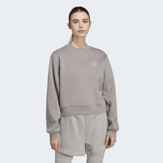 Sudadera Adidas By Stella Mccartney Sportswear Gris Paloma Moda